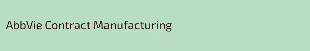 AbbVie Contract Manufacturing